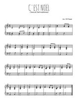 Téléchargez l'arrangement pour piano de la partition de c-est-noel en PDF